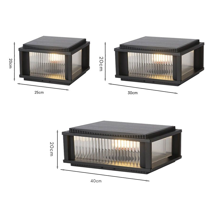 Strge Retro Style Outdoor Pillar Solar Lights