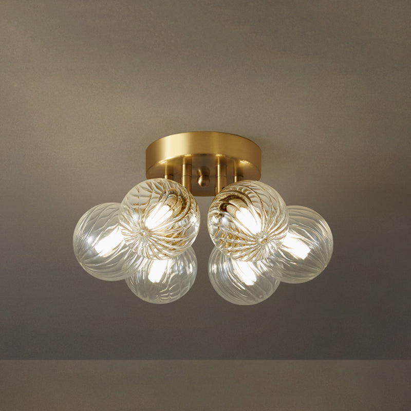 Valentina Modern Clear Bubble Glass Ceiling Light - Neutral Decor