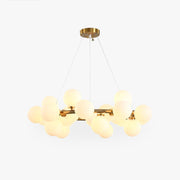 Valentina Bass Glass Bubble Golden Chandelier - Neutral Decor