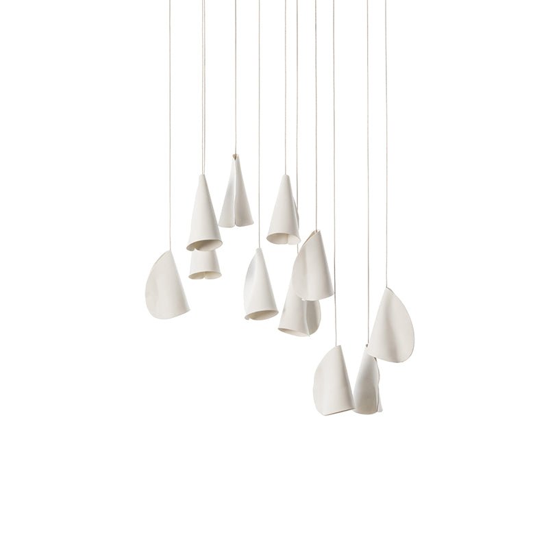 Olshaion Geometric Ceramic Pendant Light-Neutral Decor