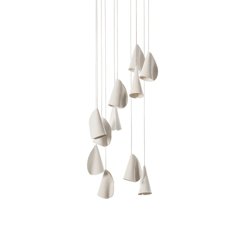 Olshaion Geometric Ceramic Pendant Light-Neutral Decor