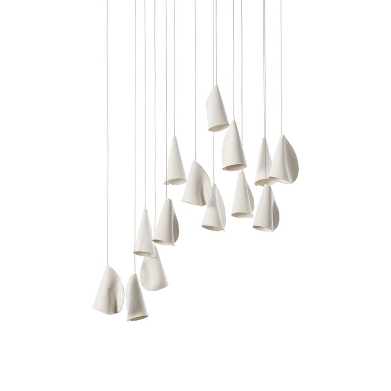 Olshaion Geometric Ceramic Pendant Light-Neutral Decor
