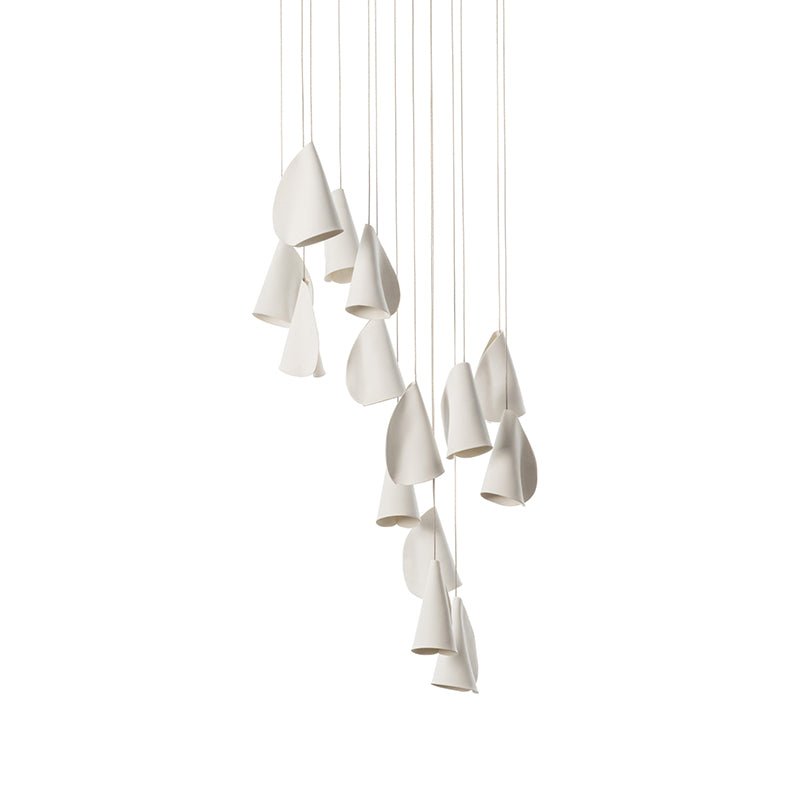 Olshaion Geometric Ceramic Pendant Light-Neutral Decor