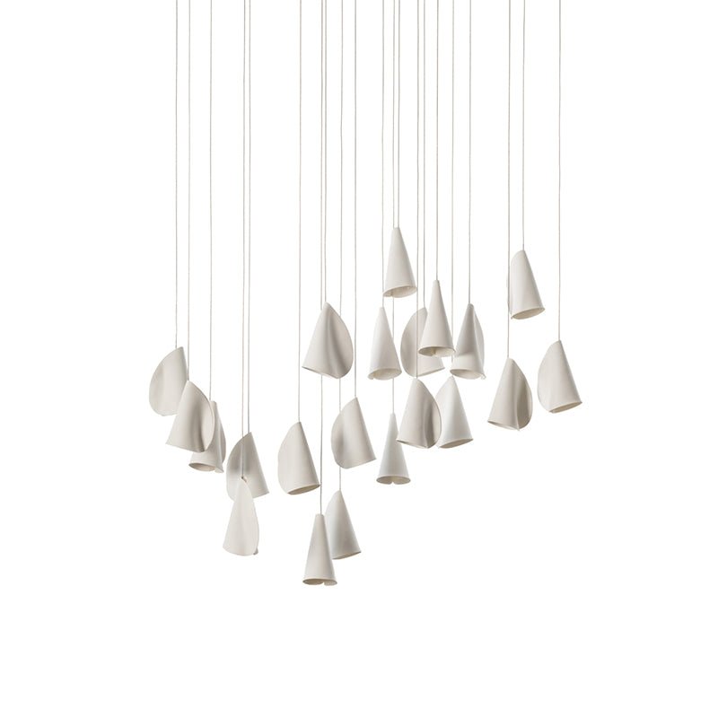 Olshaion Geometric Ceramic Pendant Light-Neutral Decor