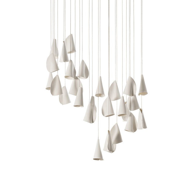 Olshaion Geometric Ceramic Pendant Light-Neutral Decor