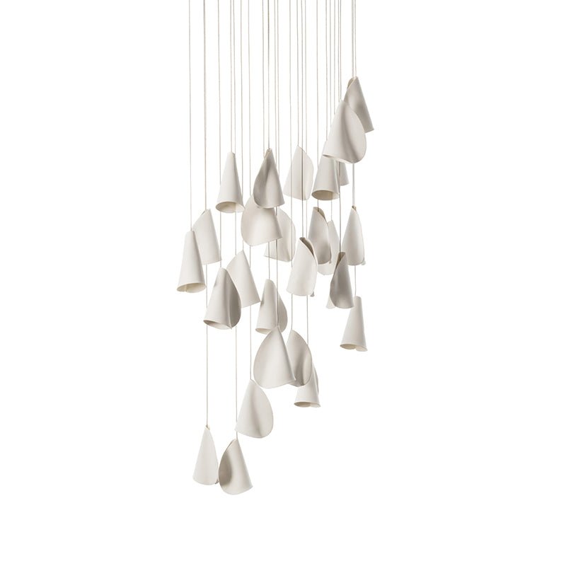 Olshaion Geometric Ceramic Pendant Light-Neutral Decor