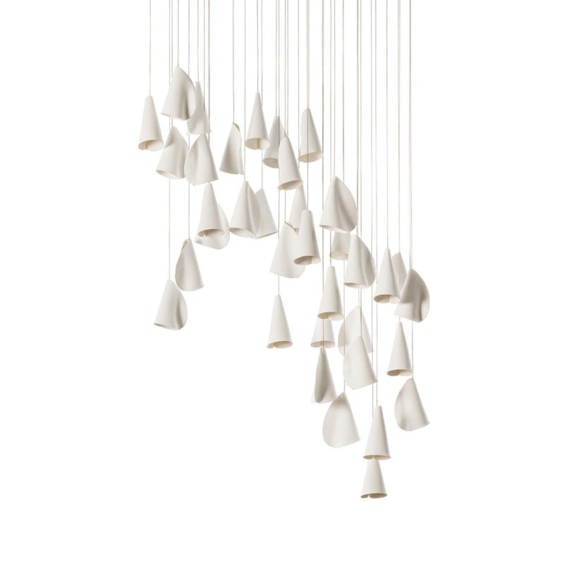 Olshaion Geometric Ceramic Pendant Light-Neutral Decor