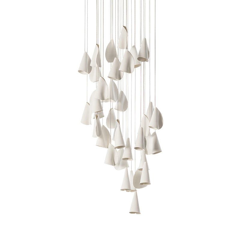 Olshaion Geometric Ceramic Pendant Light-Neutral Decor