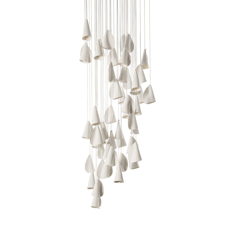 Olshaion Geometric Ceramic Pendant Light-Neutral Decor