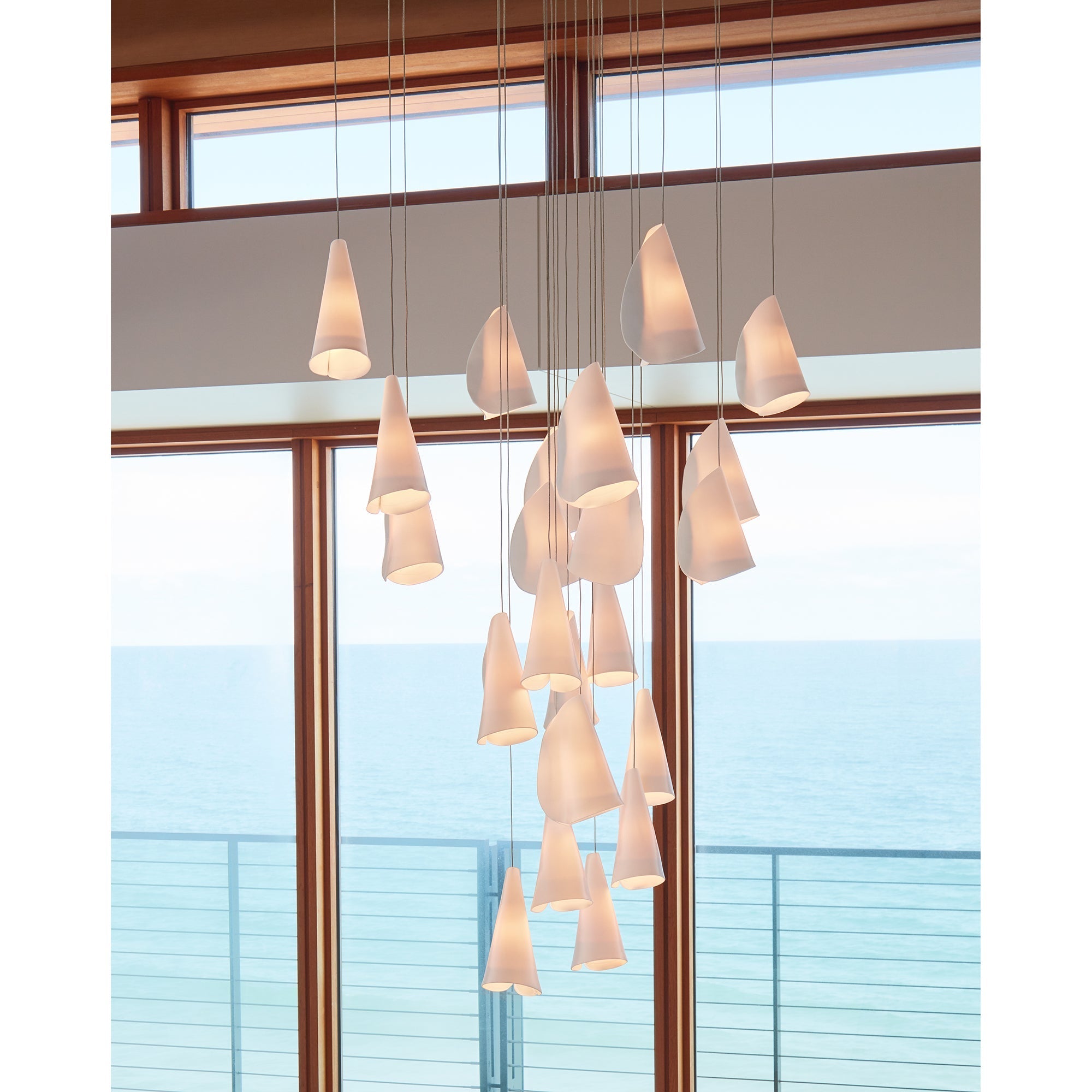 Olshaion Geometric Ceramic Pendant Light-Neutral Decor