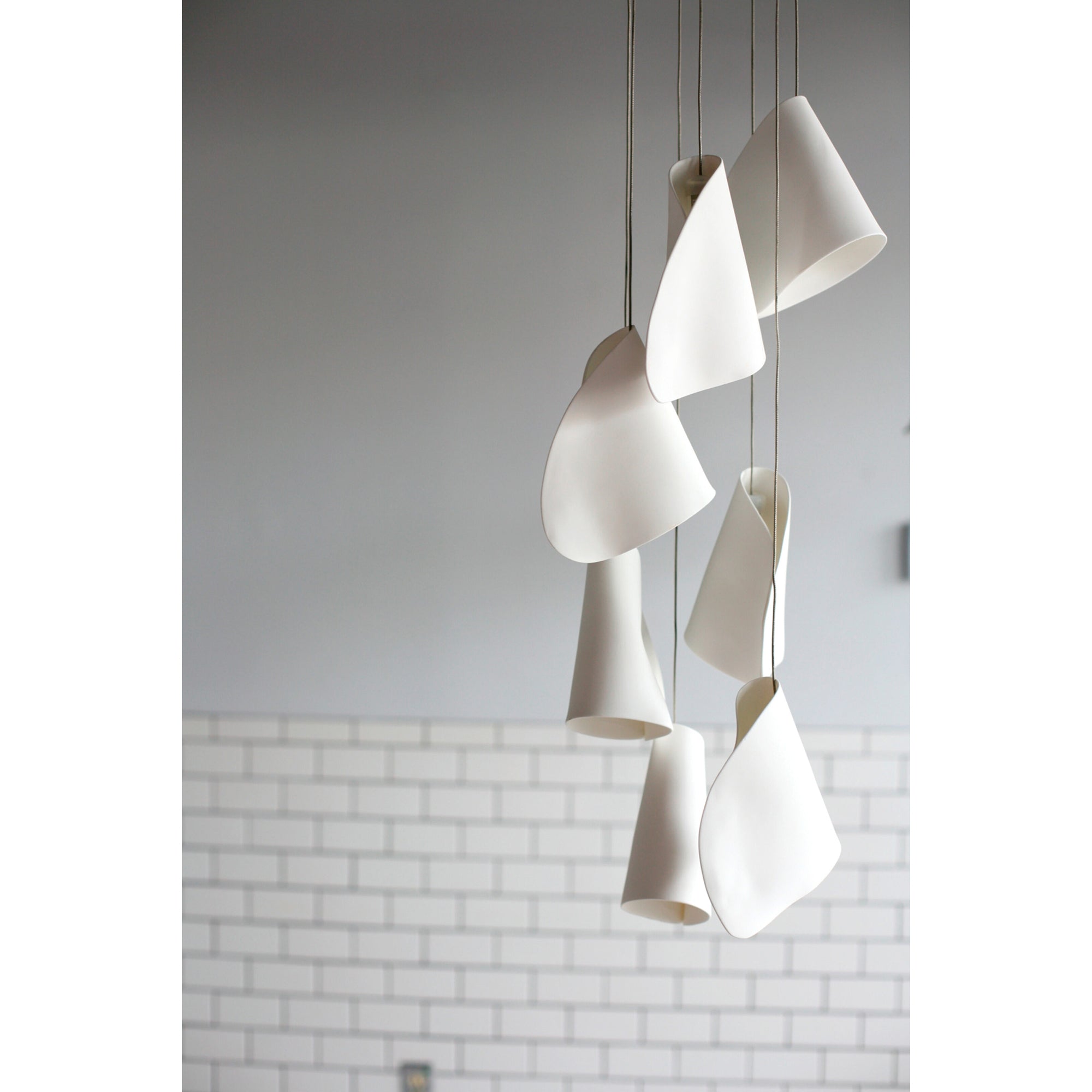 Olshaion Geometric Ceramic Pendant Light-Neutral Decor