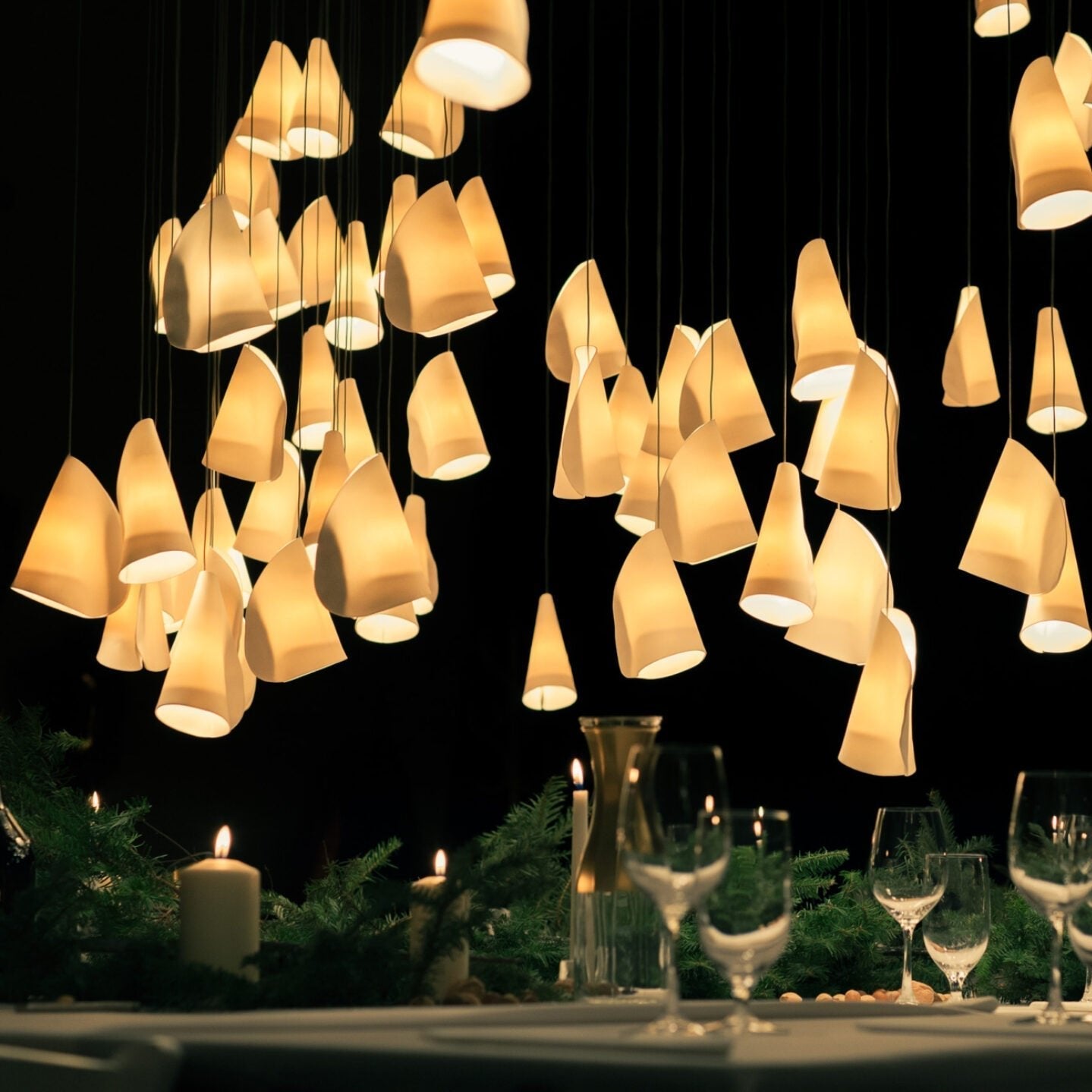 Olshaion Geometric Ceramic Pendant Light-Neutral Decor