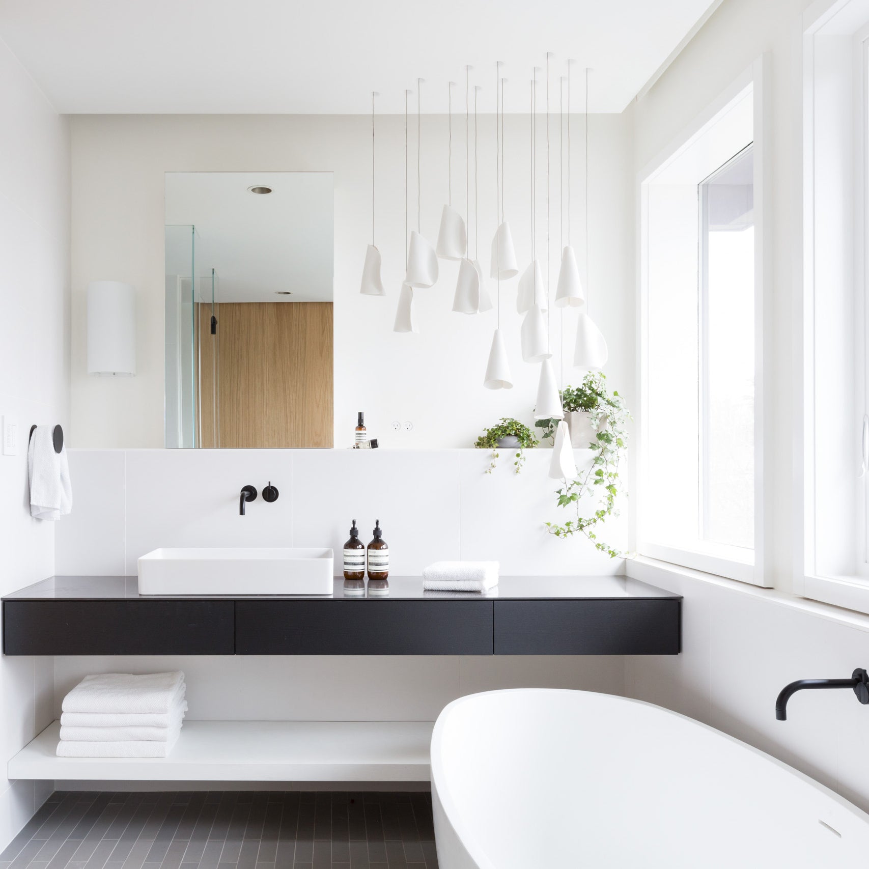 Olshaion Geometric Ceramic Pendant Light-Neutral Decor