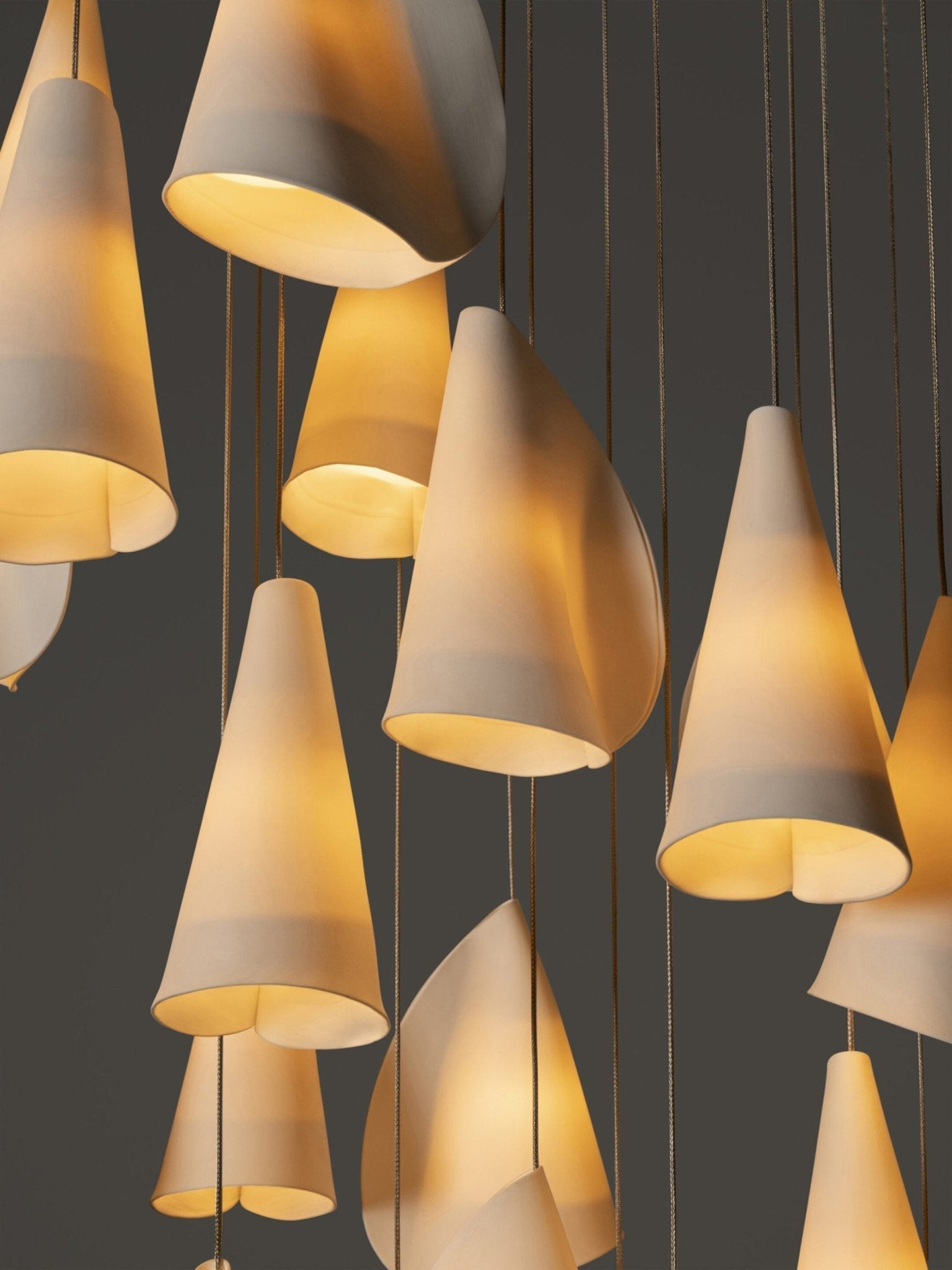 Olshaion Geometric Ceramic Pendant Light-Neutral Decor