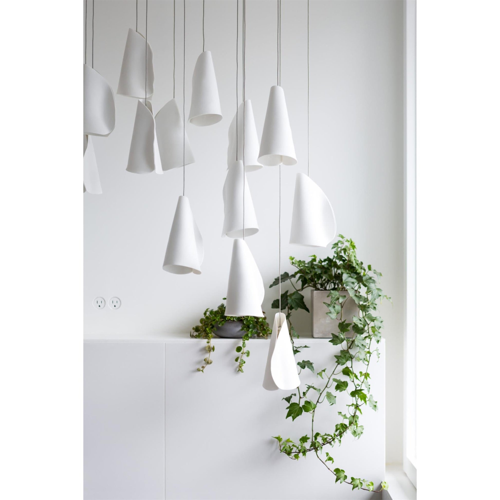 Olshaion Geometric Ceramic Pendant Light-Neutral Decor