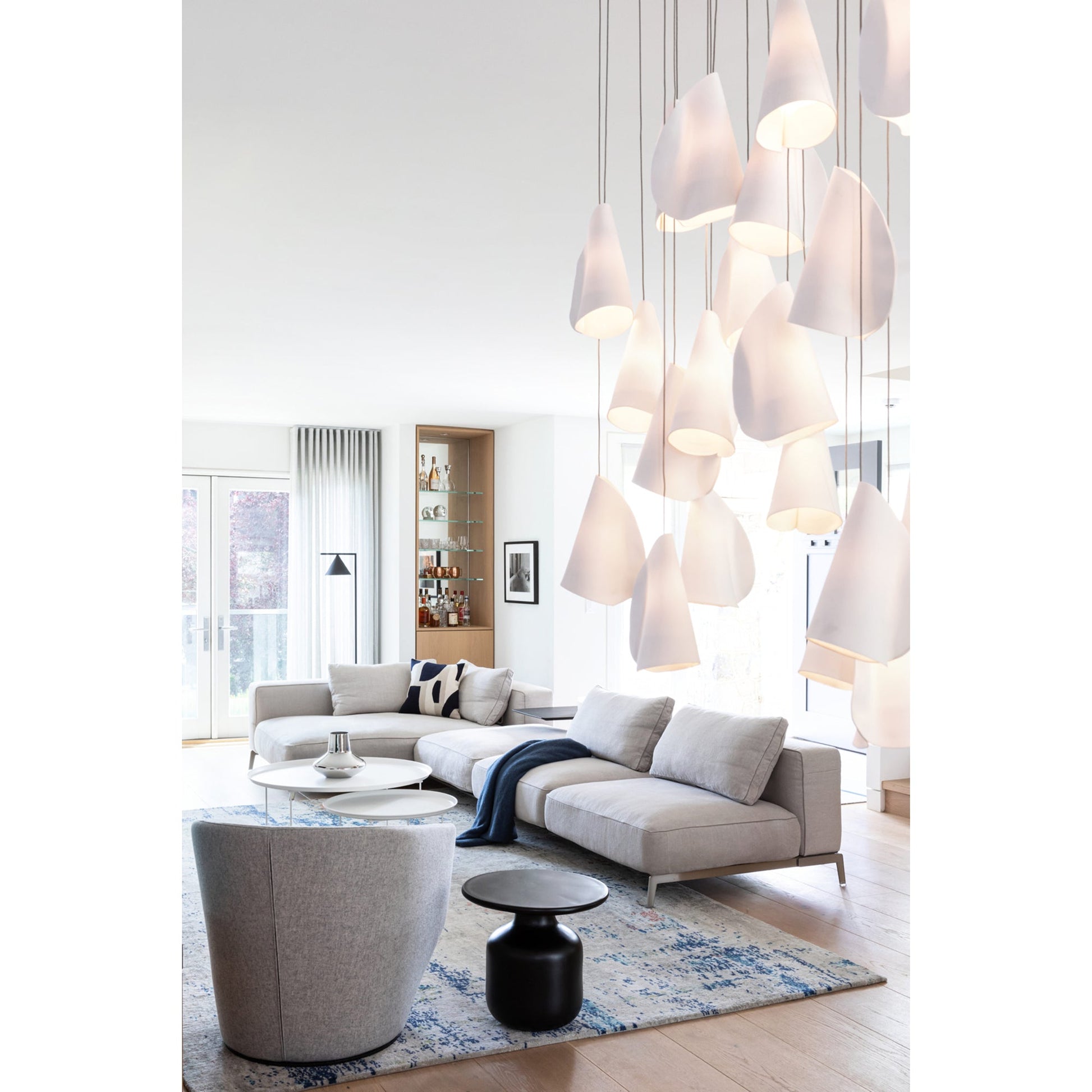 Olshaion Geometric Ceramic Pendant Light-Neutral Decor