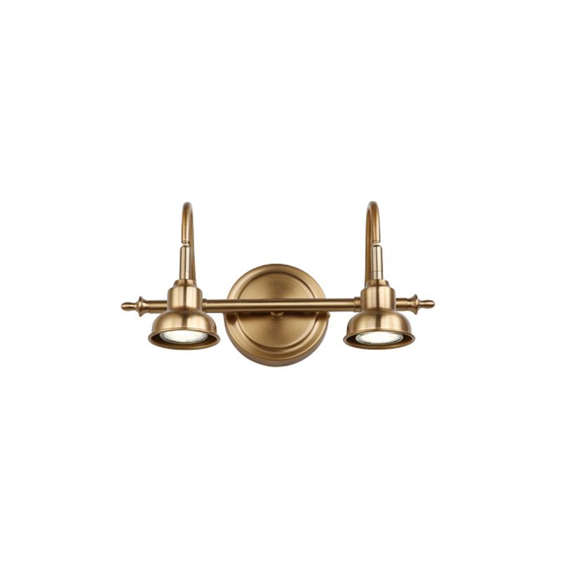 Tiffany Vintage Round Arc Vanity Wall Lamp, Gold, Bedroom - Neutral Decor