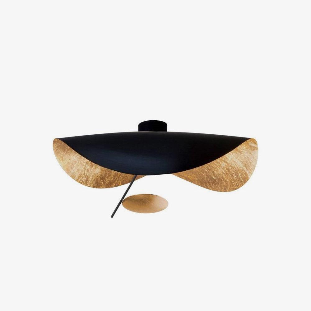 Sol Ceiling Lamp Curved Shade and Gold Interior-Neutral Decor