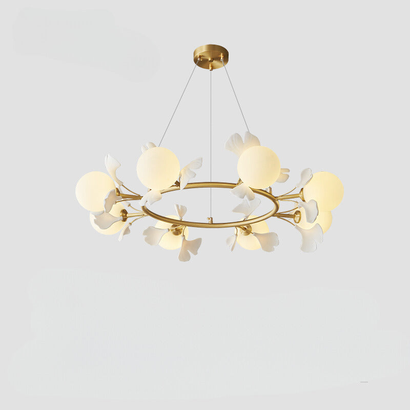 Olivia Luxury Minimalist Chandelier Creative Leaf Glass Living Room - Neutral Decor