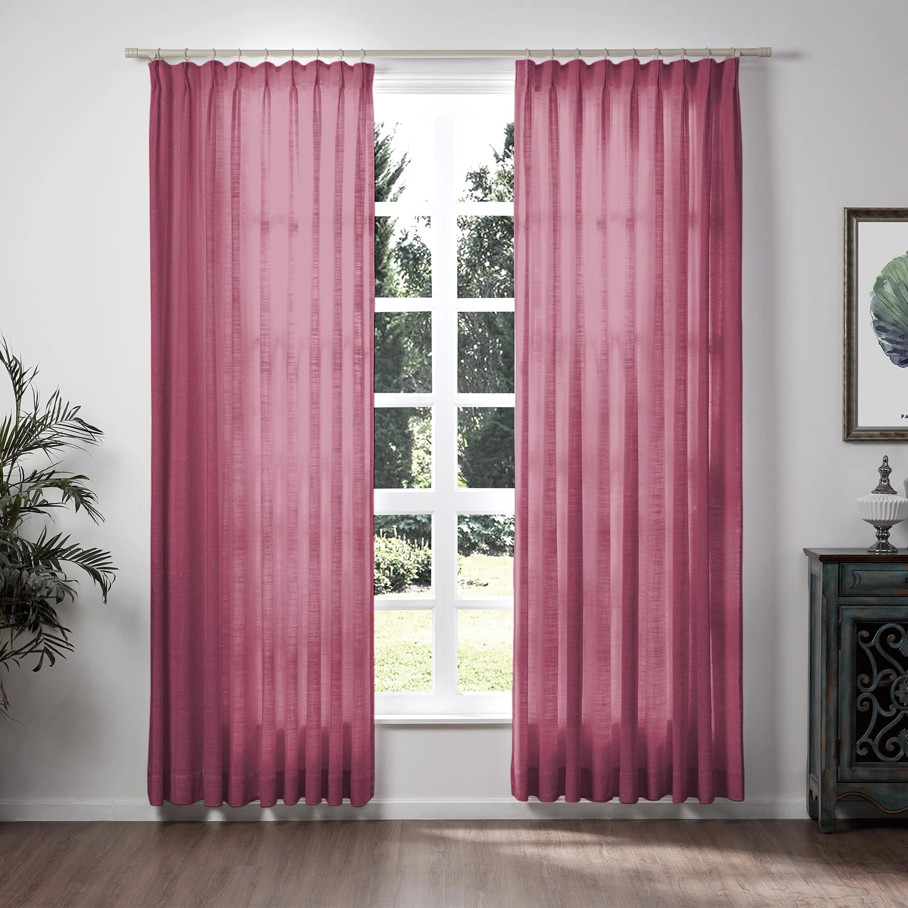 Lily Linen Curtains & Drapes Soft Top-Neutral Decor