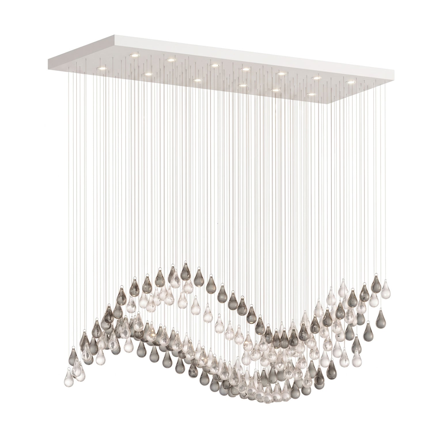 Droplets Sculpture Chandelier-Neutral Decor
