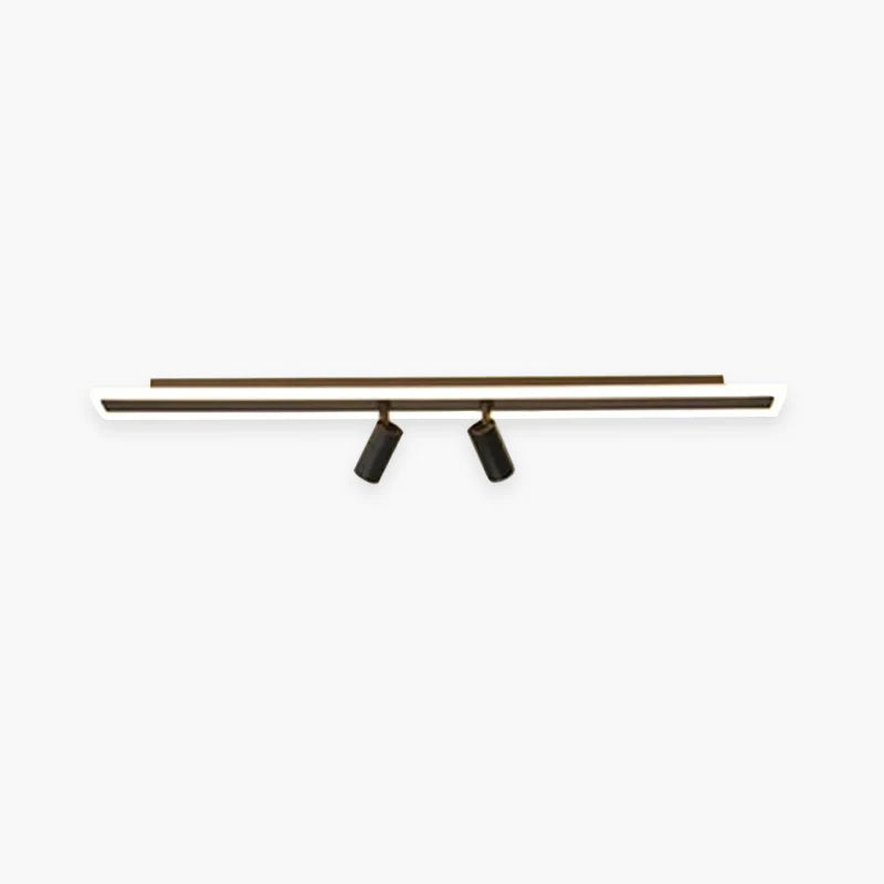 Aim Minimalist Double-linear Ceiling Light Spotlight, Black - Neutral Decor