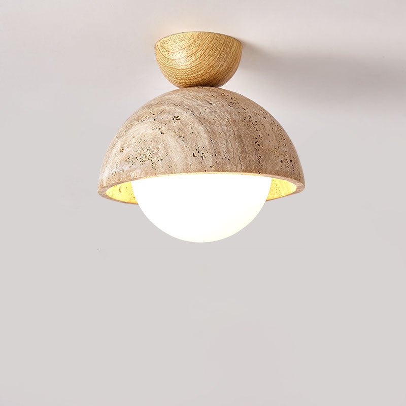 Solana Travertine Ceiling Light-Neutral Decor