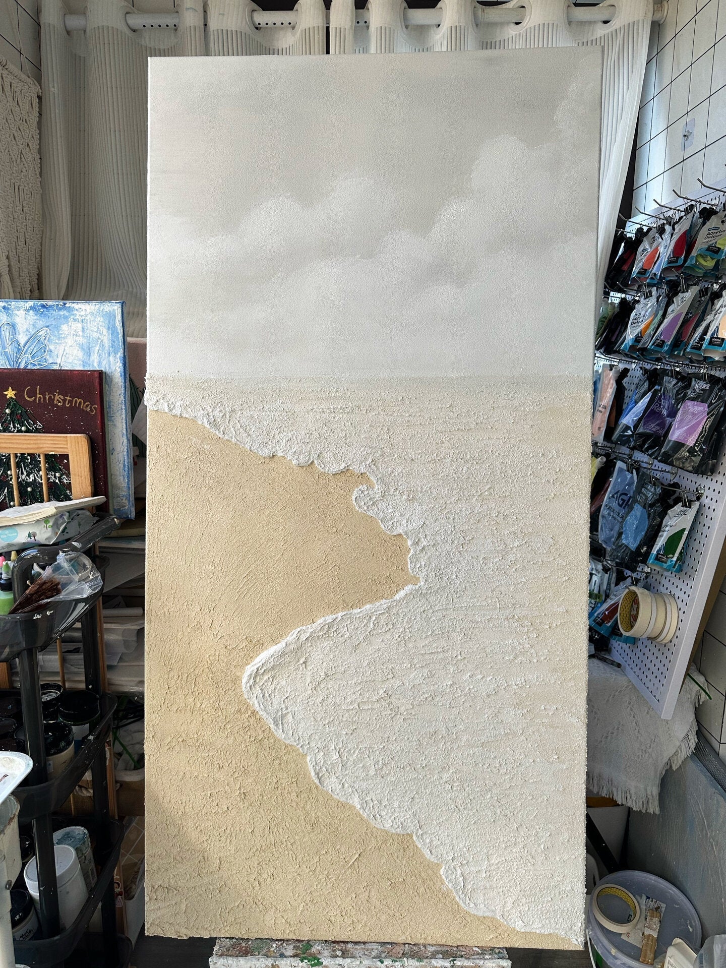Plaster Art Texture Painting SG253 - Neutralighting