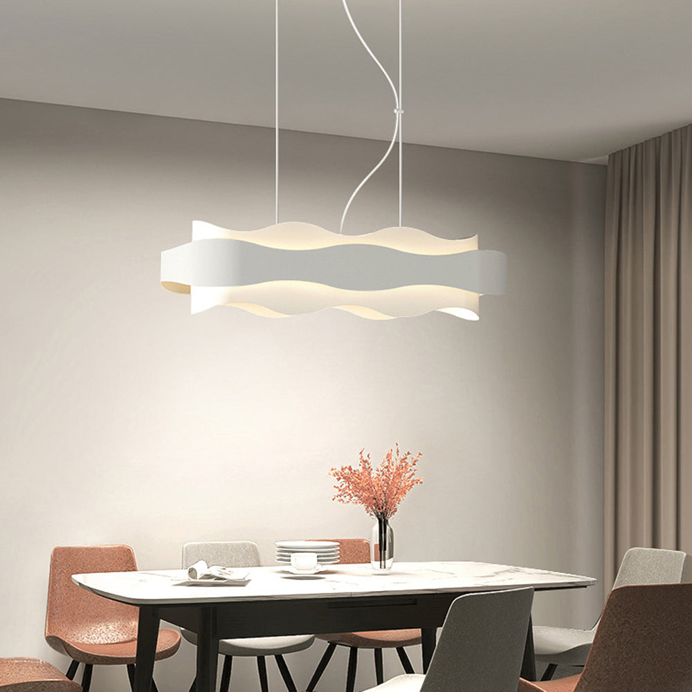 Arisha Art Deco Flower Shape Pendant Light, White - Neutral Decor