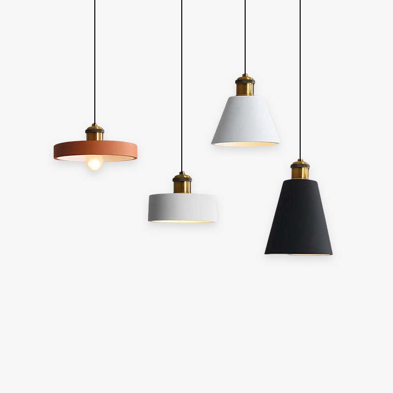 Aria Art Deco Minimalist Monochrome Pendant Light - Neutral Decor