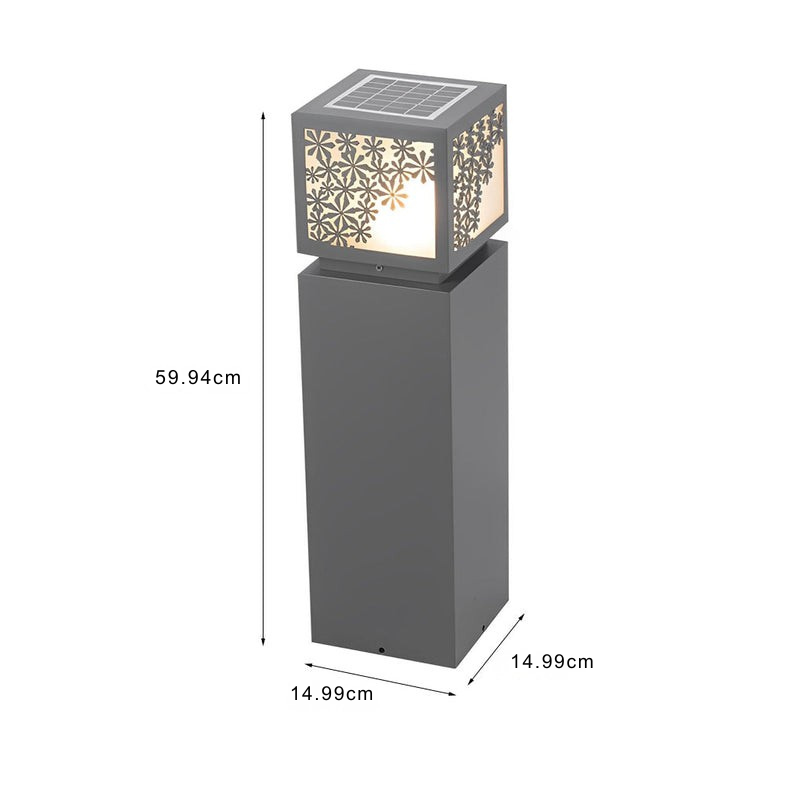 Sean Elegant Snowflake LED Marble Outdoor Lawn Lamp