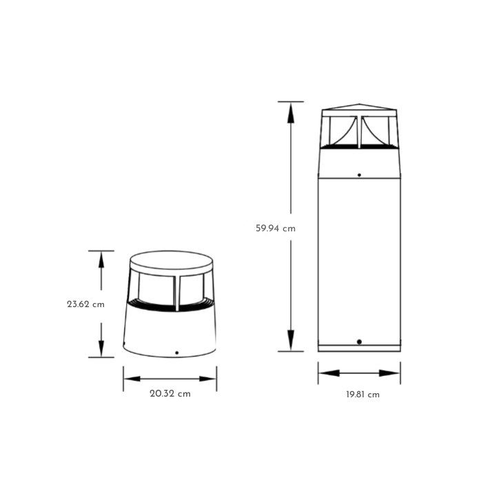 Kenway LED Bollard Minimalist Outdoor Pathway Lights
