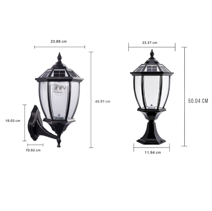 Tyler Led Vintage Solar Fence Outdoor Post Lights