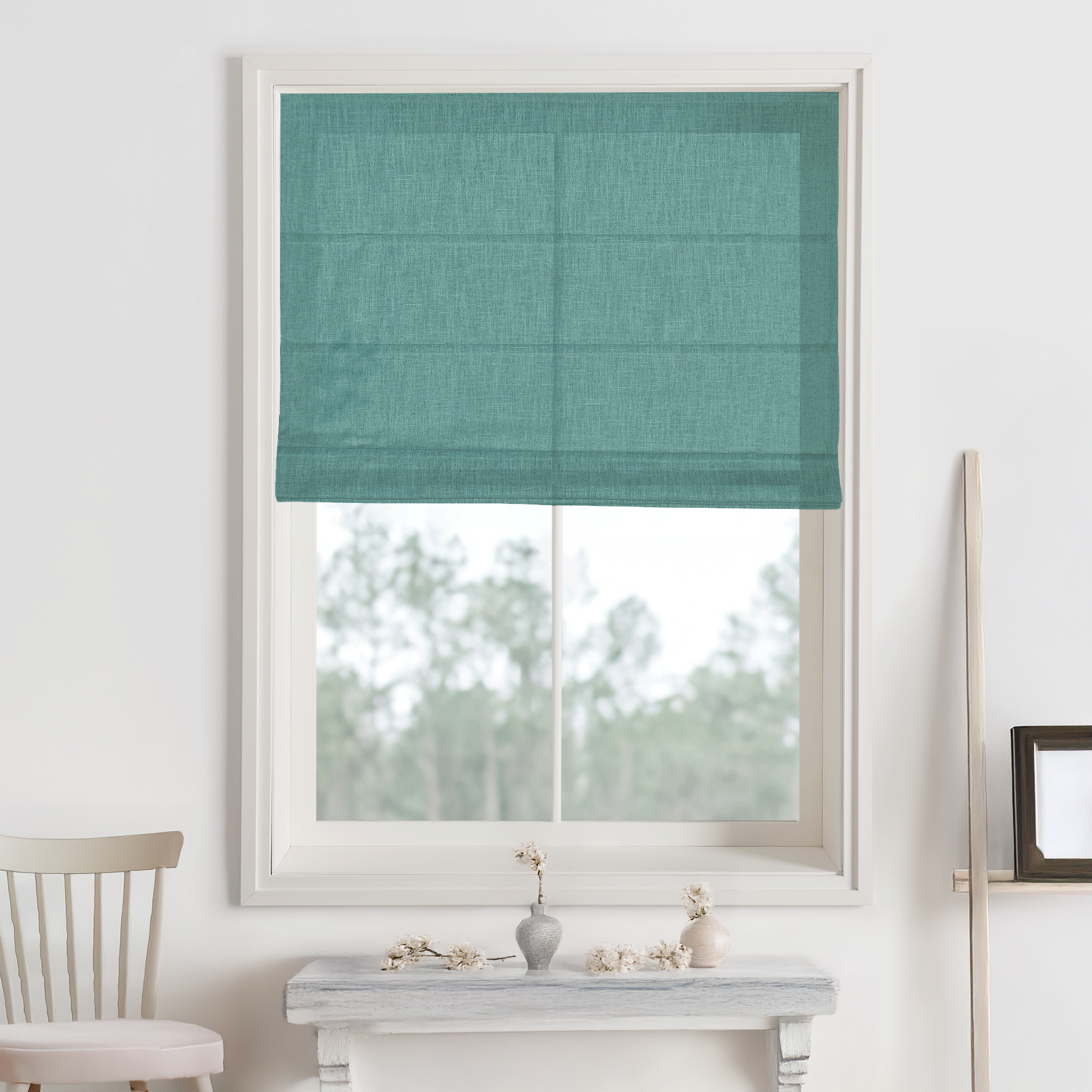 Bella Cotton Roman Shades & Blinds-Neutral Decor
