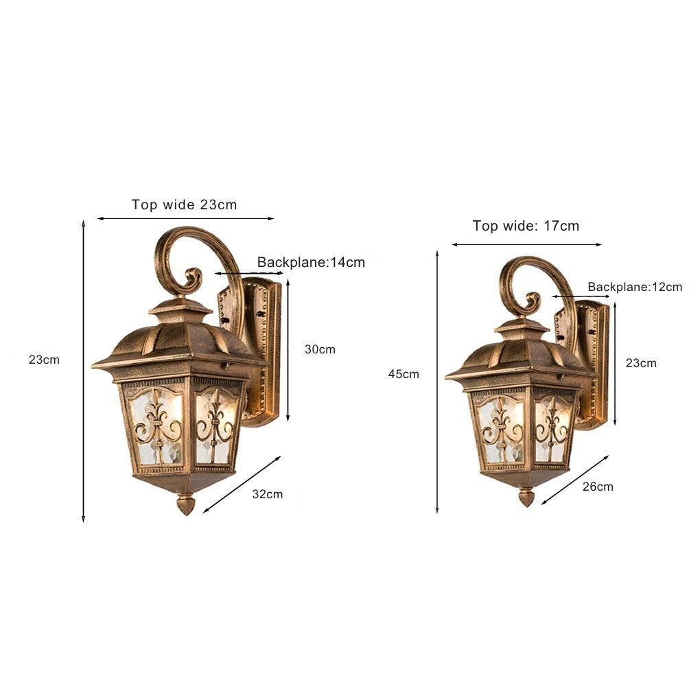 Noine Retro Elegant LED European Glass Outdoor Wall Lights