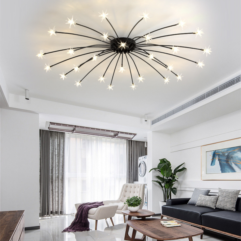 Arisha Art Deco Starry Flush Mount Ceiling Light - Neutral Decor