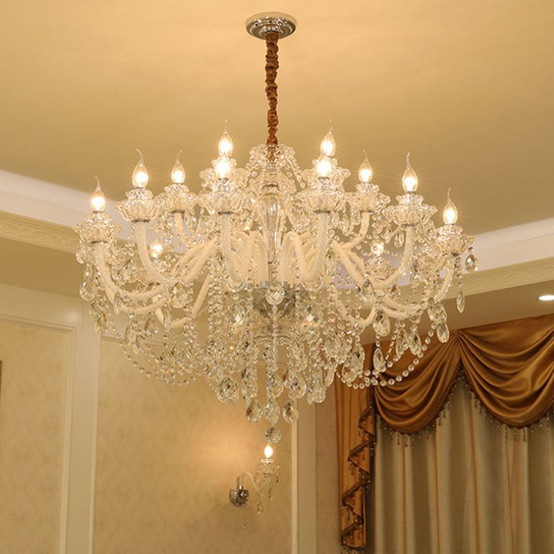 Silva Chandelier French Crystal Living Room Dining Room - Neutral Decor