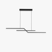 Arisha Parallel Fold Linear Pendant Light, Black/Gold, Living Room - Neutral Decor