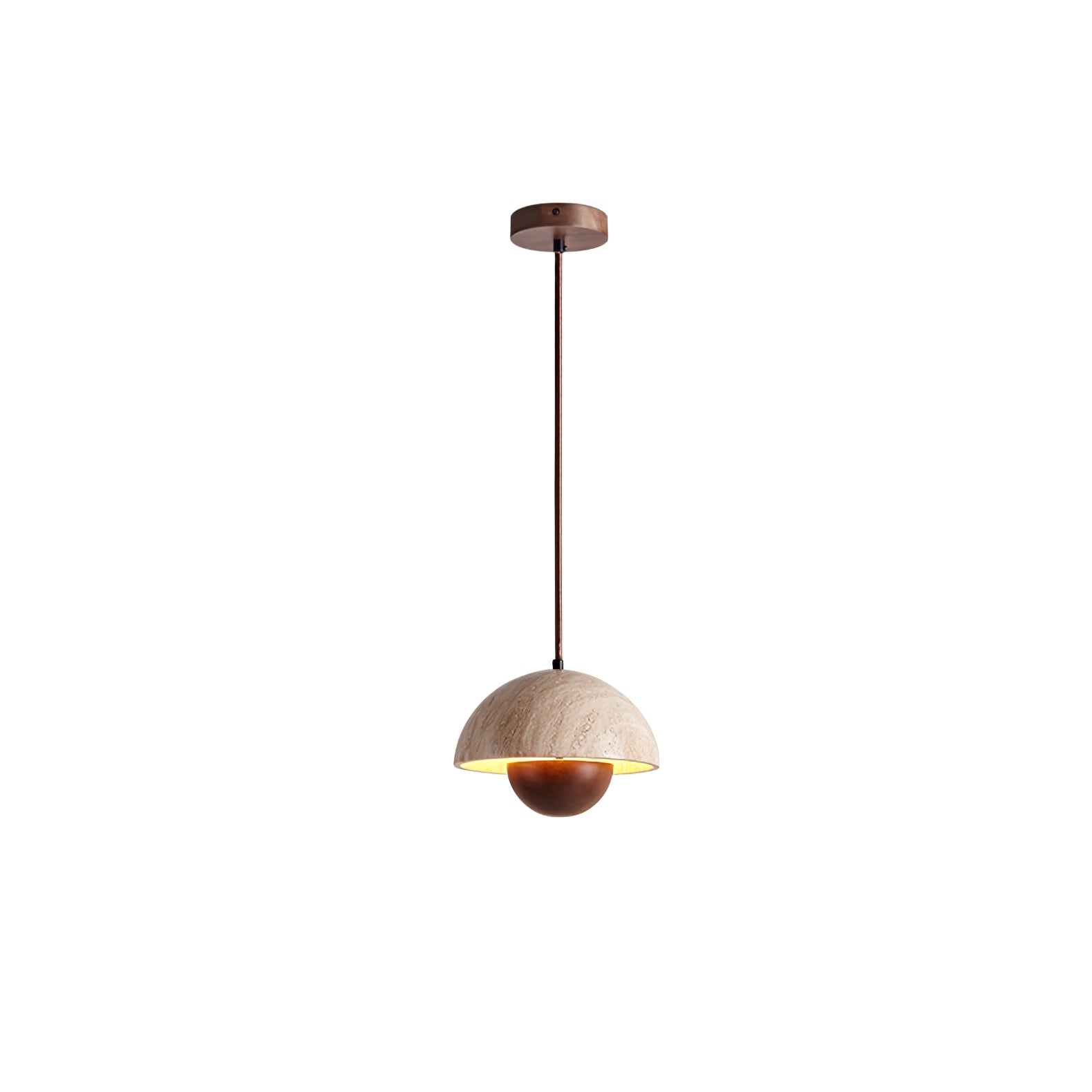 Ersile Travertine Pendant Light-Neutral Decor