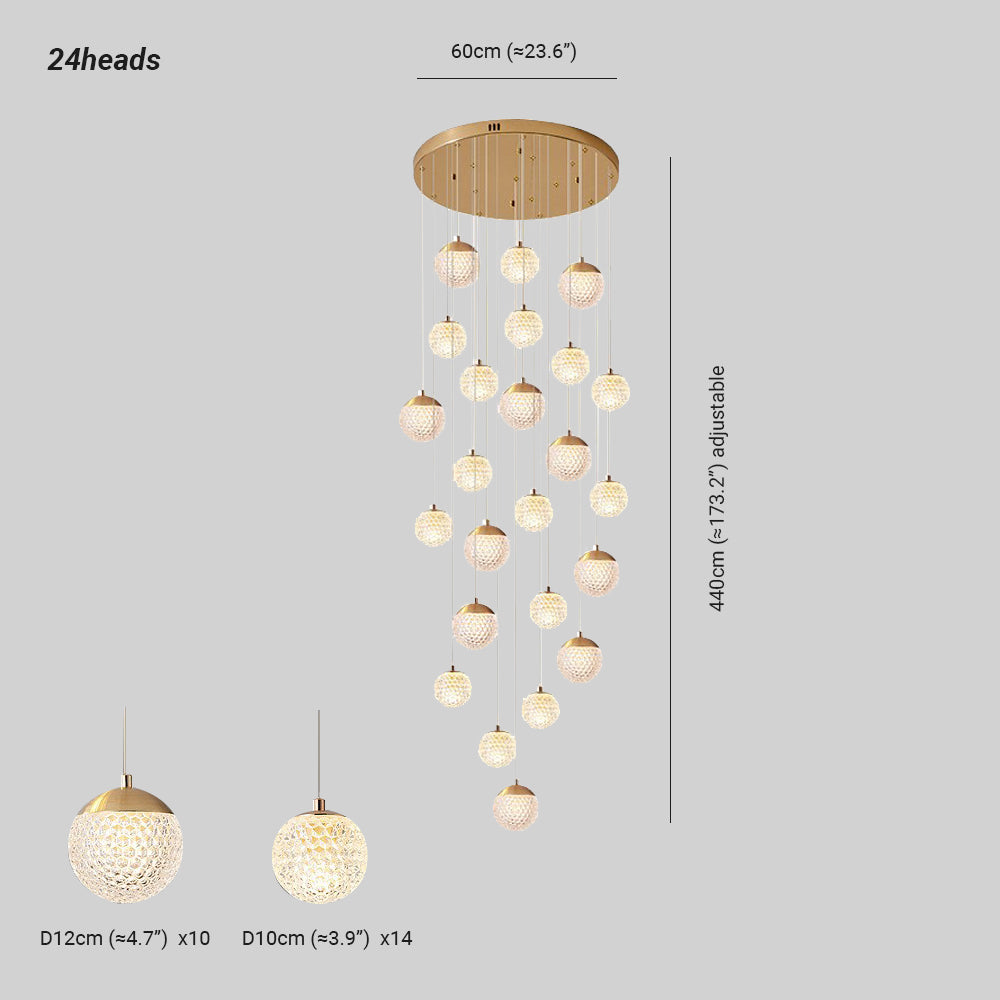 Arisha Multi Staircase Modern Art Deco Pendant Light, Gold - Neutral Decor