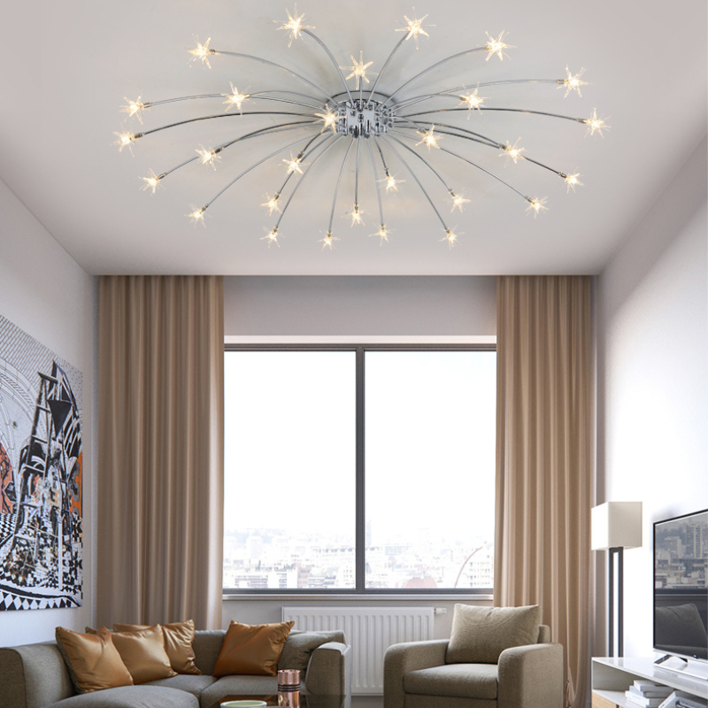 Arisha Art Deco Starry Flush Mount Ceiling Light - Neutral Decor
