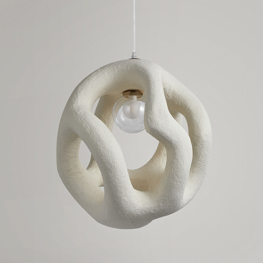 Avi Modern Metal/Resin White/Black Pendant Light - Neutral Decor