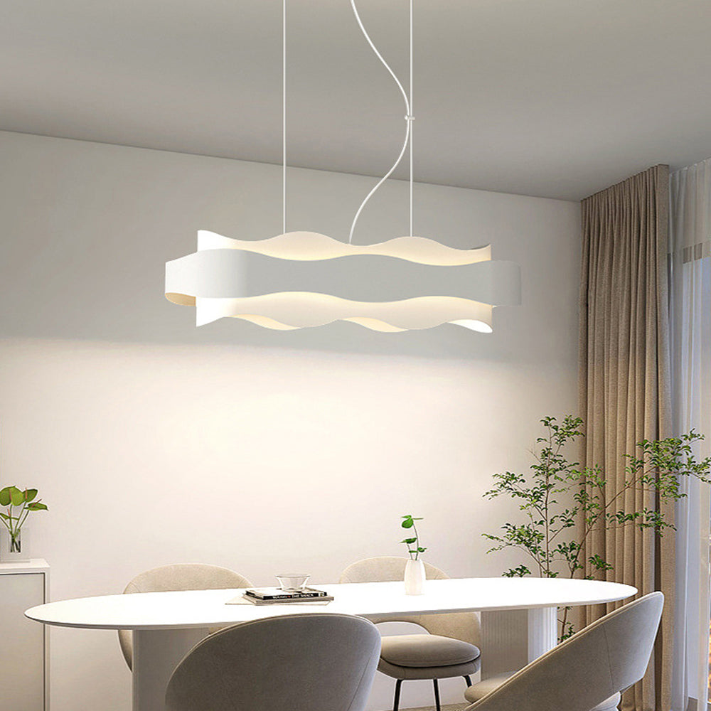 Arisha Art Deco Flower Shape Pendant Light, White - Neutral Decor