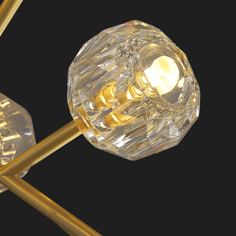 Valentina Modern Blown Metal Pendant Light, Gold - Neutral Decor