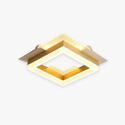 Arisha Modern Simple Gold Flush Mount Ceiling Light, Square/Round - Neutral Decor