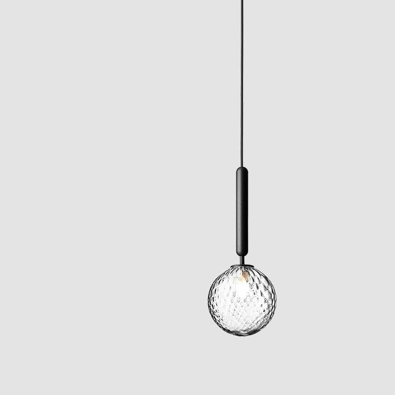 Valentina Modern Glass Ball Pendant Light, White/Clear - Neutral Decor