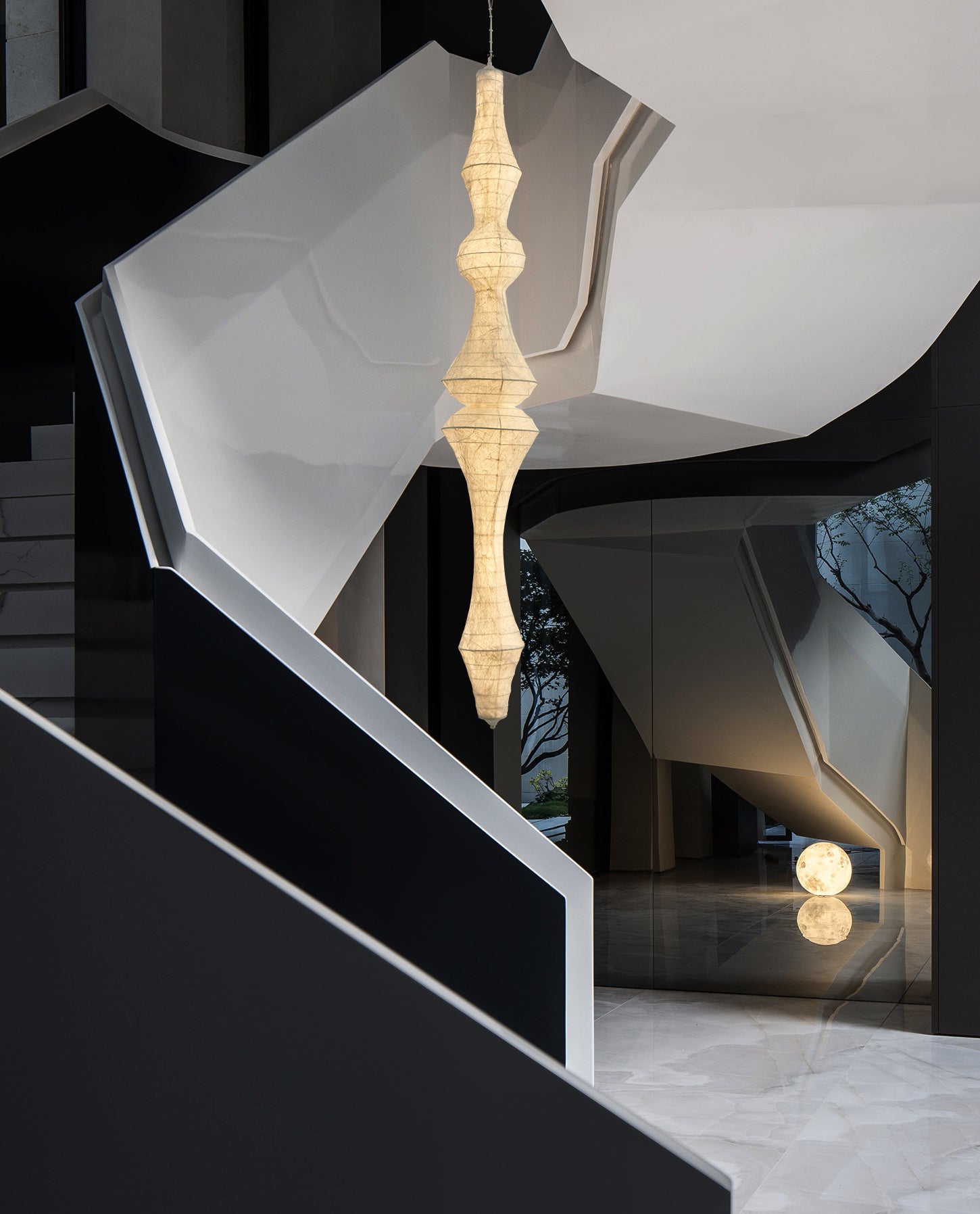 Zonoria Artisanal Silk Pendant Light-Neutral Decor