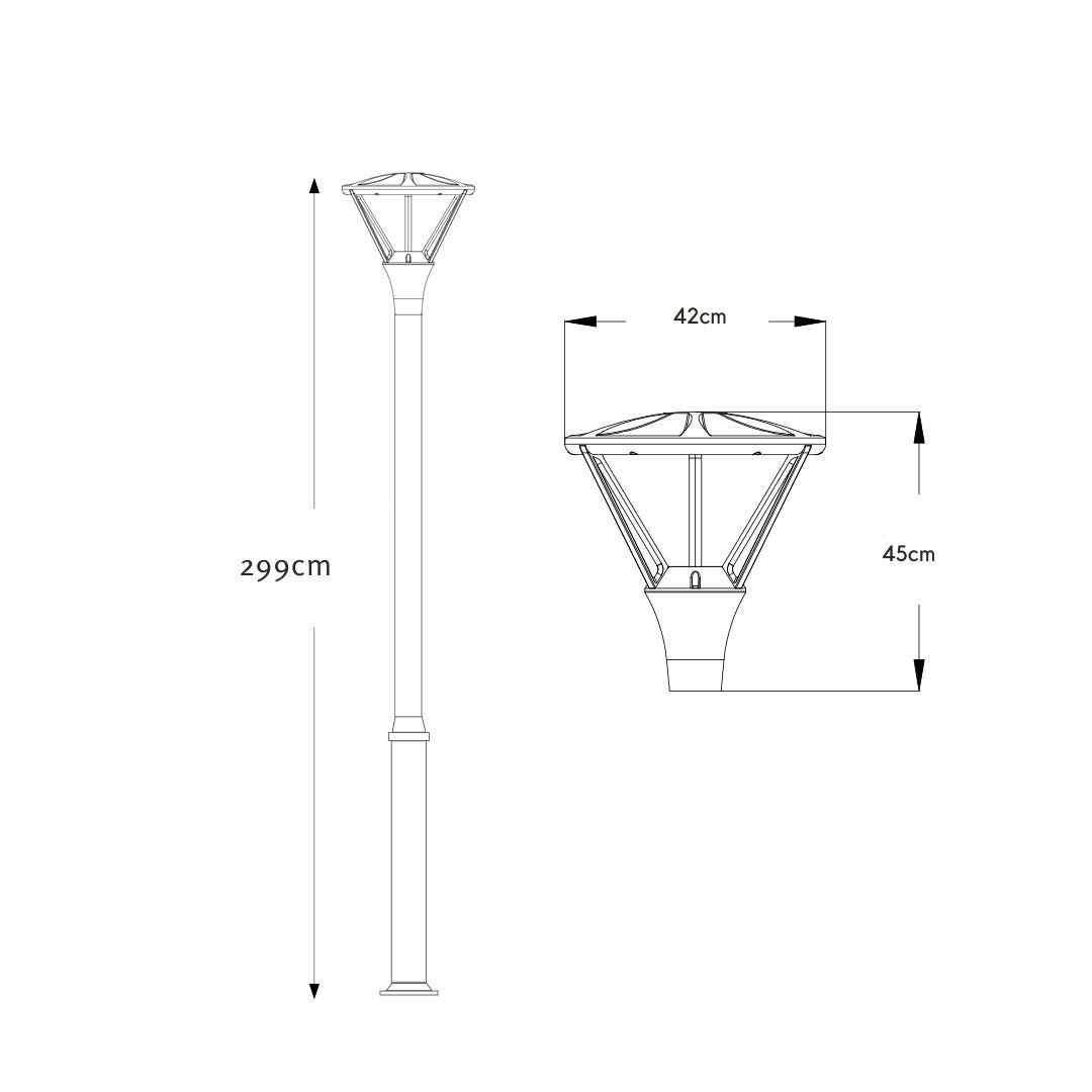 Sparng Minimalist LED Outdoor Post Lights