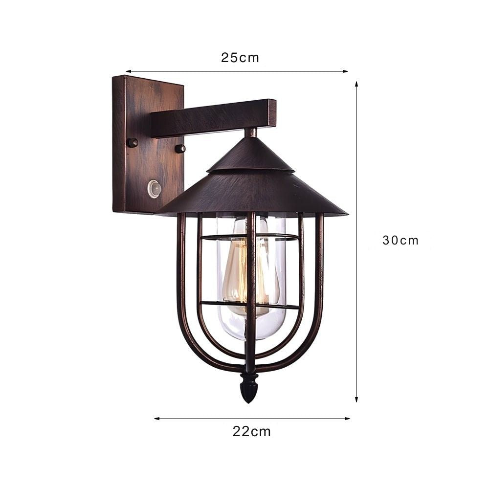 Sheridan Retro Sensor Glass Modern Outdoor Wall Lights