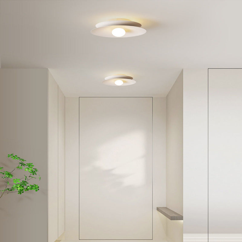 Arisha Modern Flush Mount Ceiling Light White Red Black Metal Balcony - Neutral Decor